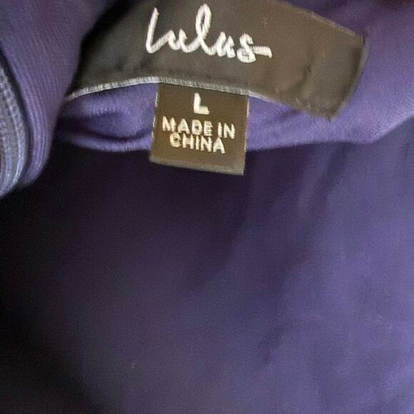 Lulu's Alluring Muse Navy Blue Velvet Tiered Trumpet Maxi Dress - Large - Picture 6 of 11